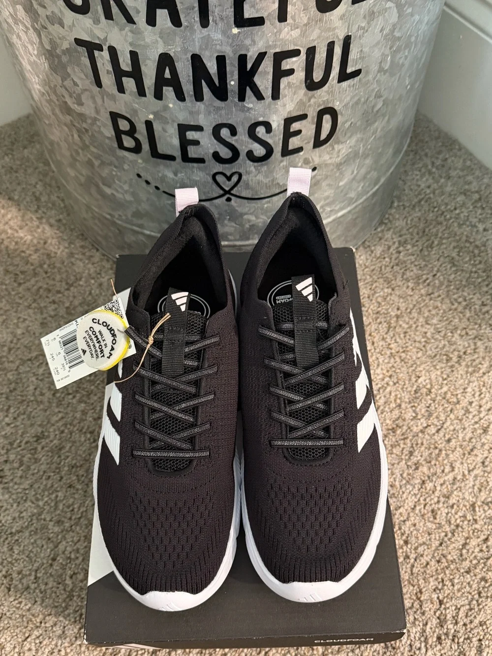 adidas Cloudfoam Flex Slounge Athletic Slip-On Sneakers 7.5W - Picture 2 of 4